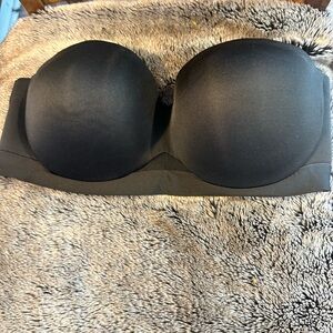 Cacique Black Strapless Push Up Bra, size 40DD